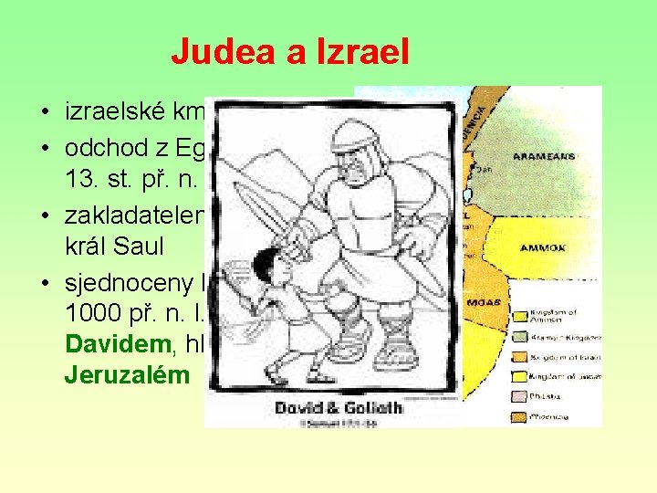 Judea a Izrael • izraelské kmeny • odchod z Egypta asi ve 13. st.