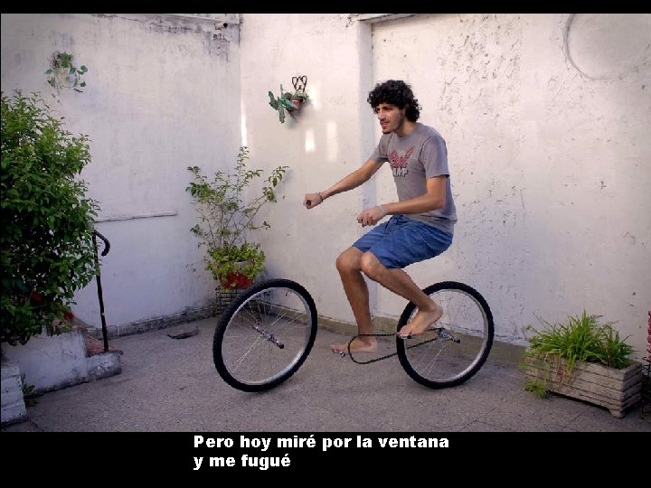 Pero hoy miré por la ventana y me fugué 