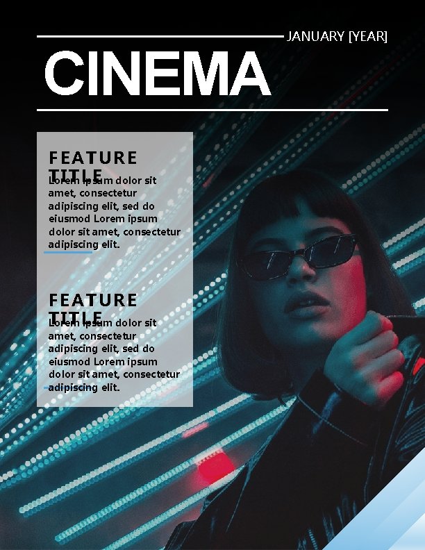 CINEMA FEATURE T I T Lipsum E dolor sit Lorem amet, consectetur adipiscing elit,