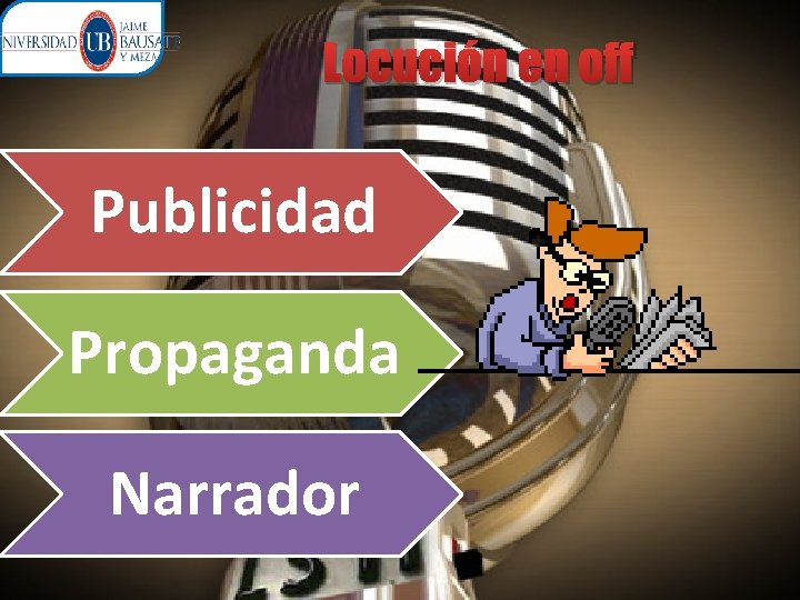 Locución en off Publicidad Propaganda Narrador 