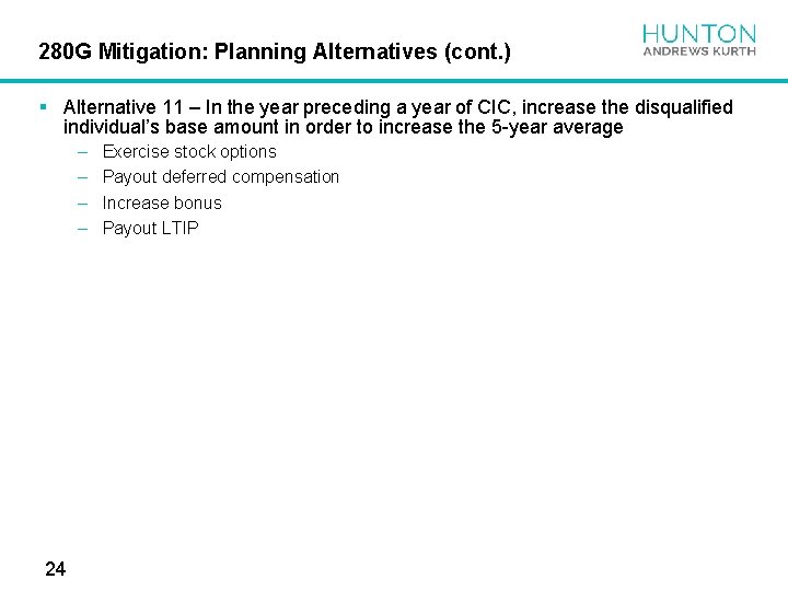 280 G Mitigation: Planning Alternatives (cont. ) § Alternative 11 – In the year