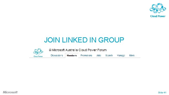 JOIN LINKED IN GROUP Slide 41 JOIN LINKED IN GROUP Slide 41