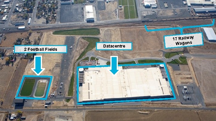2 Football Fields Datacentre 17 Railway Wagons 2 Football Fields Datacentre 17 Railway Wagons