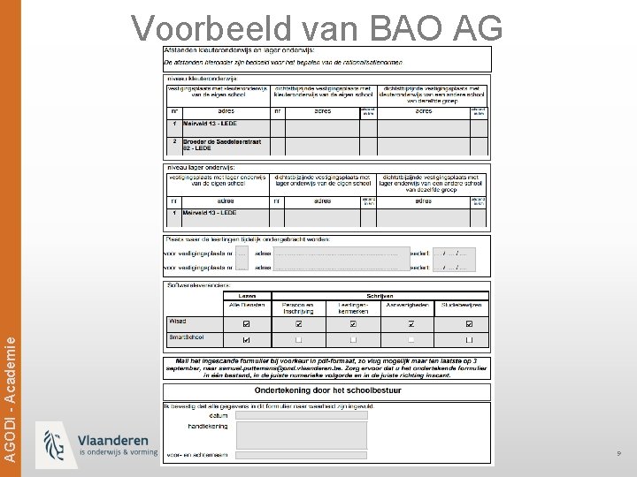 Ag. ODi -- Academie AGODI Academie Voorbeeld van BAO AG 9 