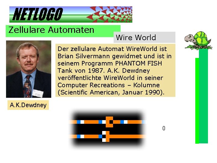 Zellulare Automaten Wire World Der zellulare Automat Wire. World ist Brian Silvermann gewidmet und