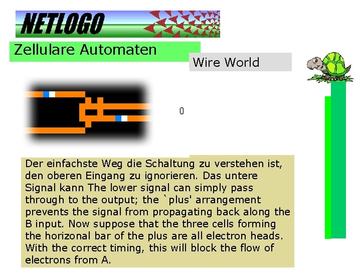 Zellulare Automaten Wire World Der einfachste Weg die Schaltung zu verstehen ist, den oberen