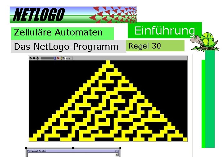 Zelluläre Automaten Das Net. Logo-Programm Einführung Regel 30 