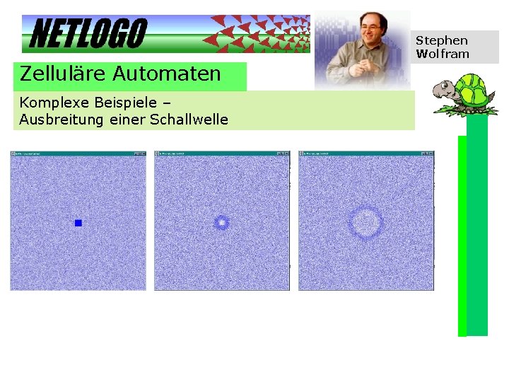 Stephen Wolfram Zelluläre Automaten Komplexe Beispiele – Ausbreitung einer Schallwelle 