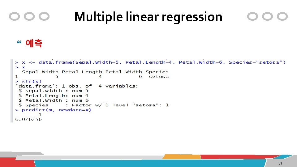 Multiple linear regression 예측 31 