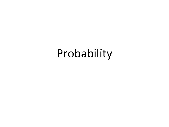 Probability 