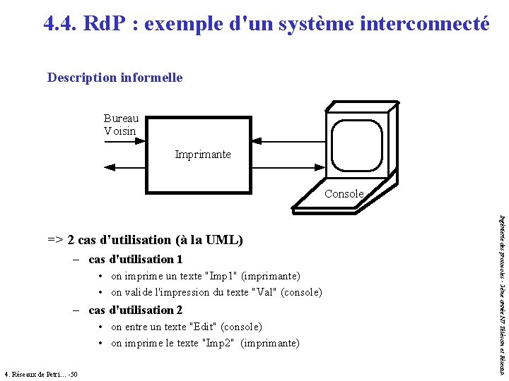 4. 4. Rd. P : exemple d'un système interconnecté Description informelle Bureau Voisin Imprimante 4. 4. Rd. P : exemple d'un système interconnecté Description informelle Bureau Voisin Imprimante