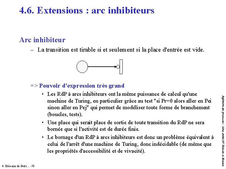 4. 6. Extensions : arc inhibiteurs Arc inhibiteur – La transition est tirable si 4. 6. Extensions : arc inhibiteurs Arc inhibiteur – La transition est tirable si