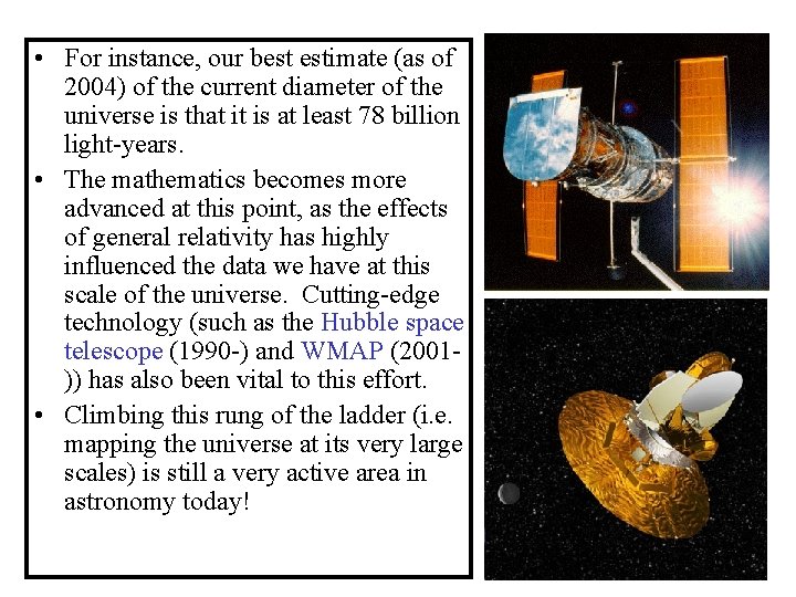  • For instance, our best estimate (as of 2004) of the current diameter