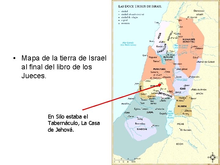  • Mapa de la tierra de Israel al final del libro de los