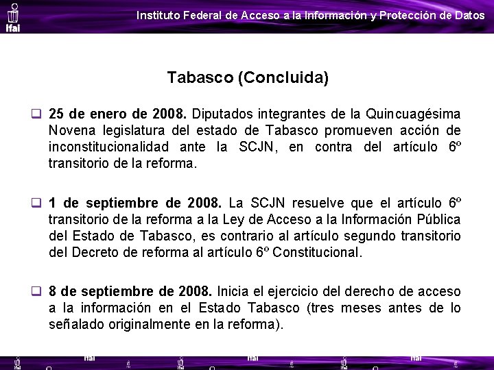 Instituto Federal de Acceso a la Información y Protección de Datos Tabasco (Concluida) q