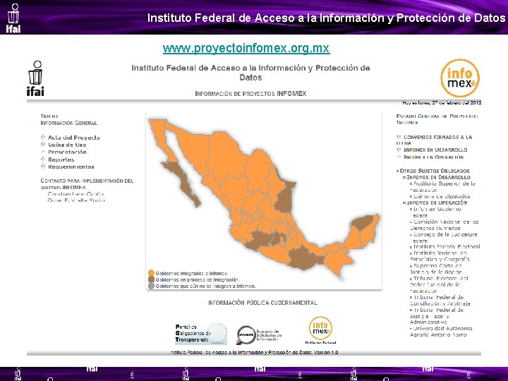 Instituto Federal de Acceso a la Información y Protección de Datos www. proyectoinfomex. org.