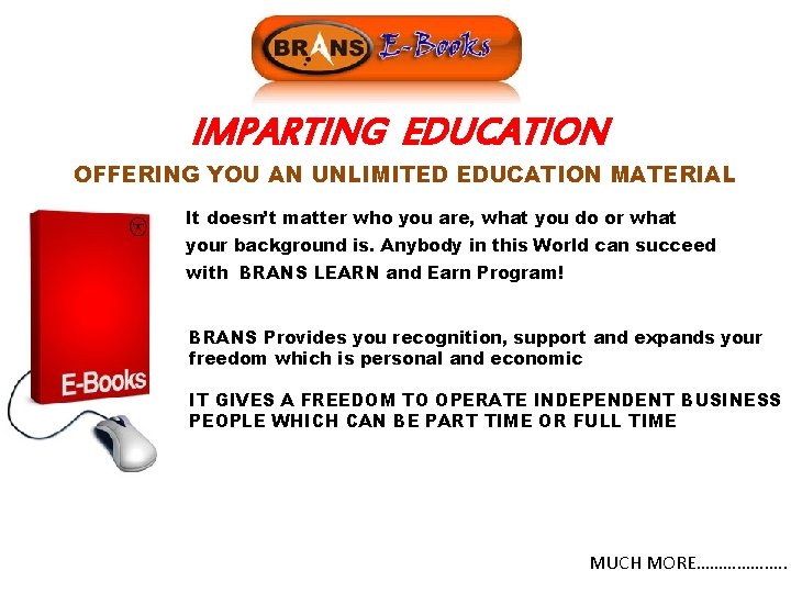 IMPARTING EDUCATION OFFERING YOU AN UNLIMITED EDUCATION MATERIAL It doesn’t matter who you are,