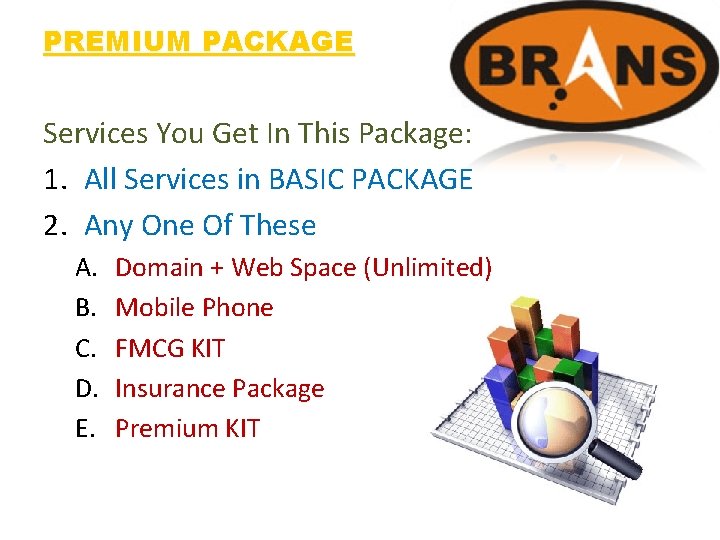 PREMIUM PACKAGE Services You Get In This Package: 1. All Services in BASIC PACKAGE