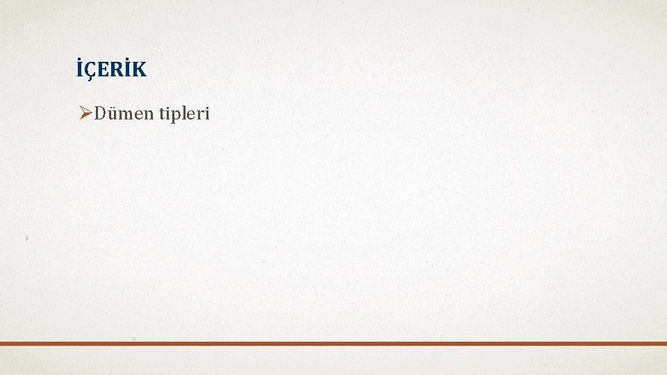 İÇERİK ØDümen tipleri 