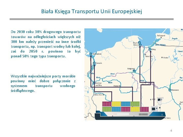 Biała Księga Transportu Unii Europejskiej Do 2030 roku 30% drogowego transportu towarów na odległościach