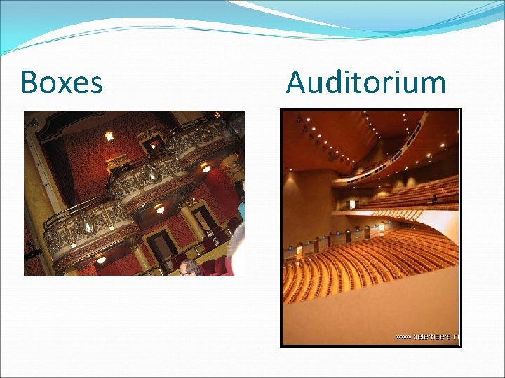 Boxes Auditorium 