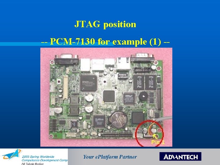 JTAG position -- PCM-7130 for example (1) -- 