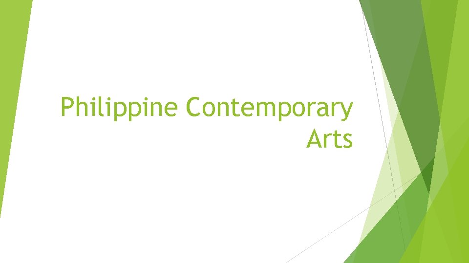 Philippine Contemporary Arts 