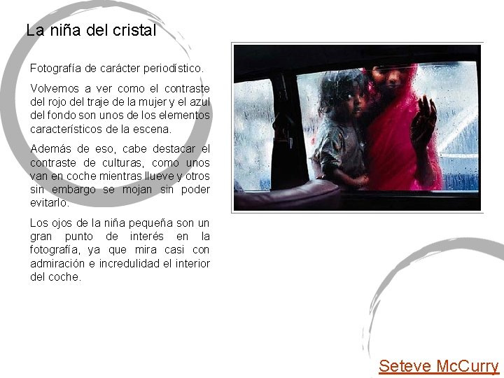 La niña del cristal Fotografía de carácter periodístico. Volvemos a ver como el contraste La niña del cristal Fotografía de carácter periodístico. Volvemos a ver como el contraste
