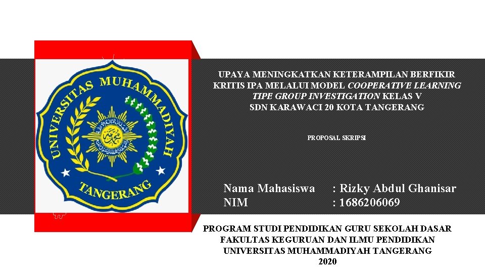 UPAYA MENINGKATKAN KETERAMPILAN BERFIKIR KRITIS IPA MELALUI MODEL COOPERATIVE LEARNING TIPE GROUP INVESTIGATION KELAS