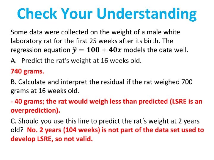 Check Your Understanding • 