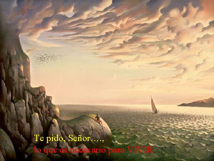 Te pido, Señor…. , lo que es necesario para VIVIR. 