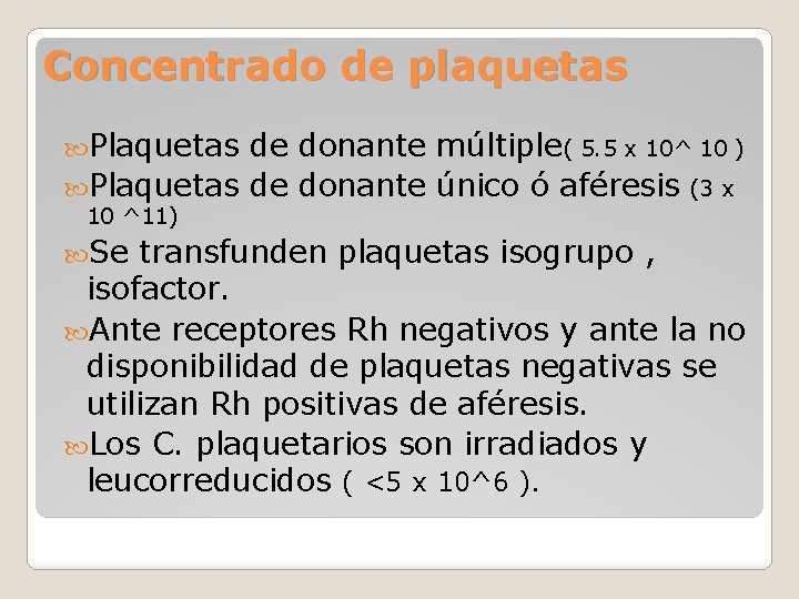 Concentrado de plaquetas Plaquetas de donante múltiple( 5. 5 x 10^ 10 ) Plaquetas