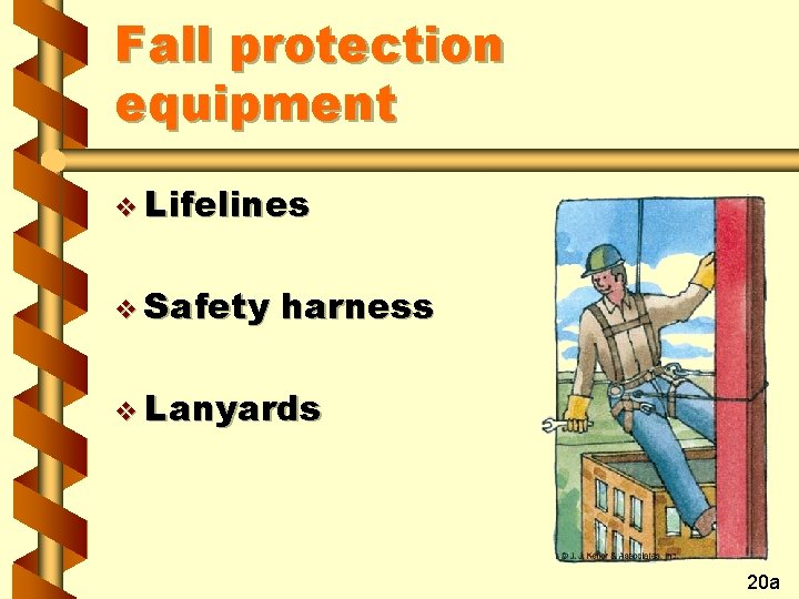 Fall protection equipment v Lifelines v Safety harness v Lanyards 20 a 