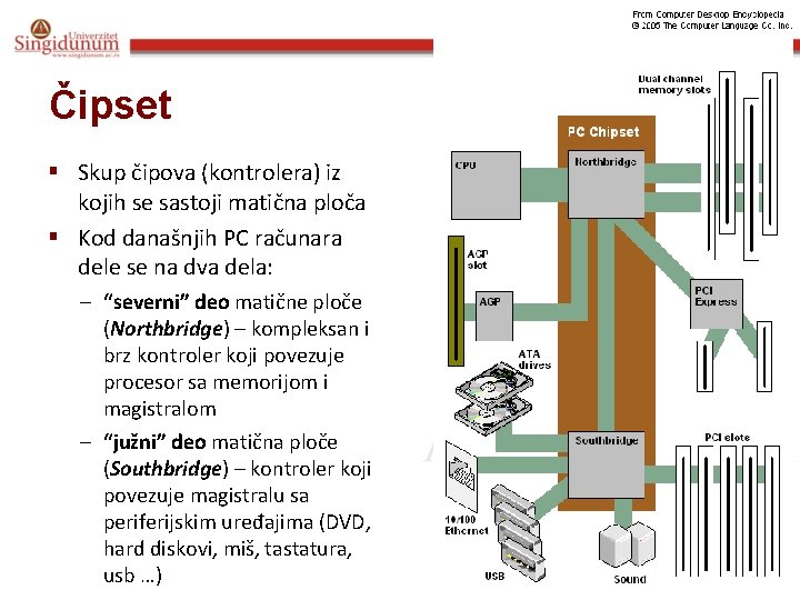 Čipset § Skup čipova (kontrolera) iz kojih se sastoji matična ploča § Kod današnjih