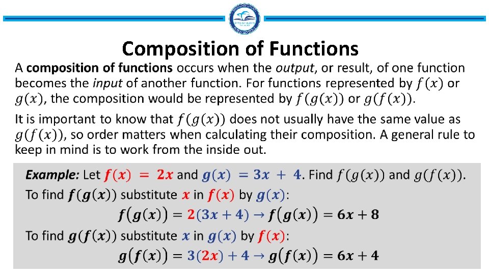  • Composition of Functions 