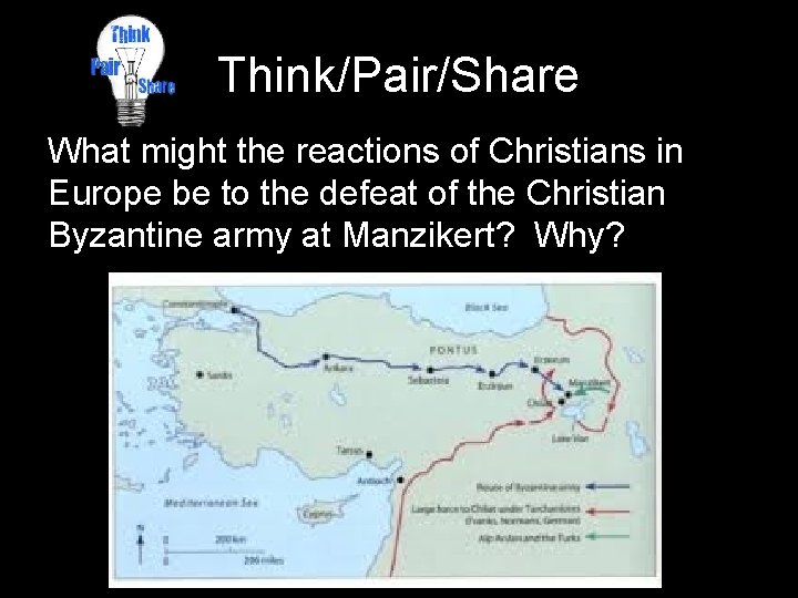 Think/Pair/Share What might the reactions of Christians in Europe be to the defeat of