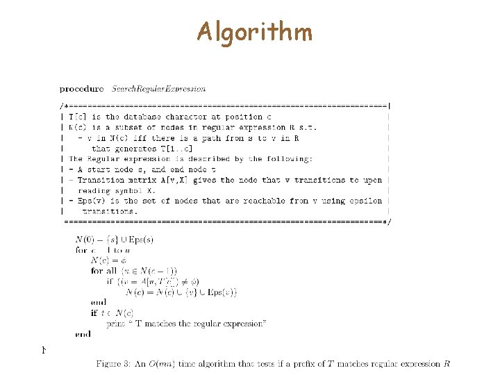 Algorithm November 20 CSE 182 