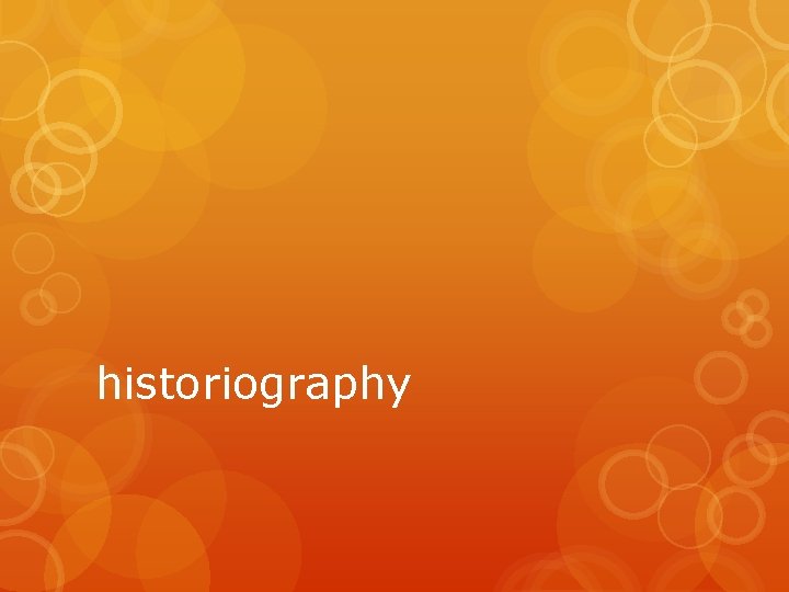 historiography 