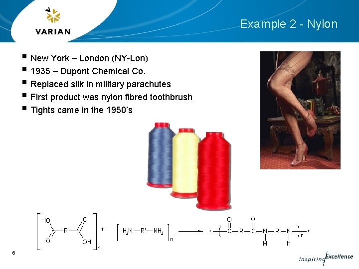 Example 2 - Nylon § New York – London (NY-Lon) § 1935 – Dupont