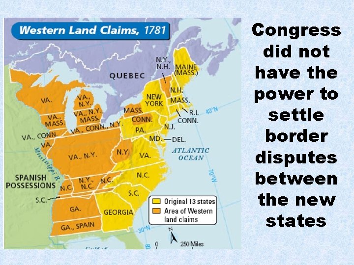 Congress did not have the power to settle border disputes between the new states