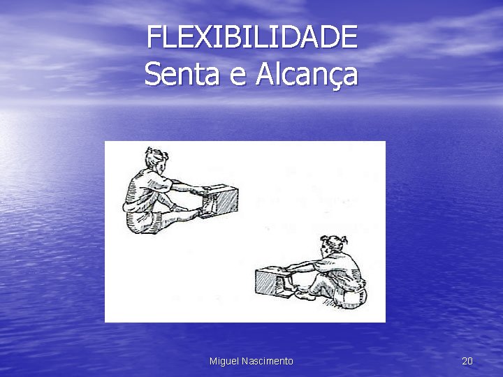 FLEXIBILIDADE Senta e Alcança Miguel Nascimento 20 