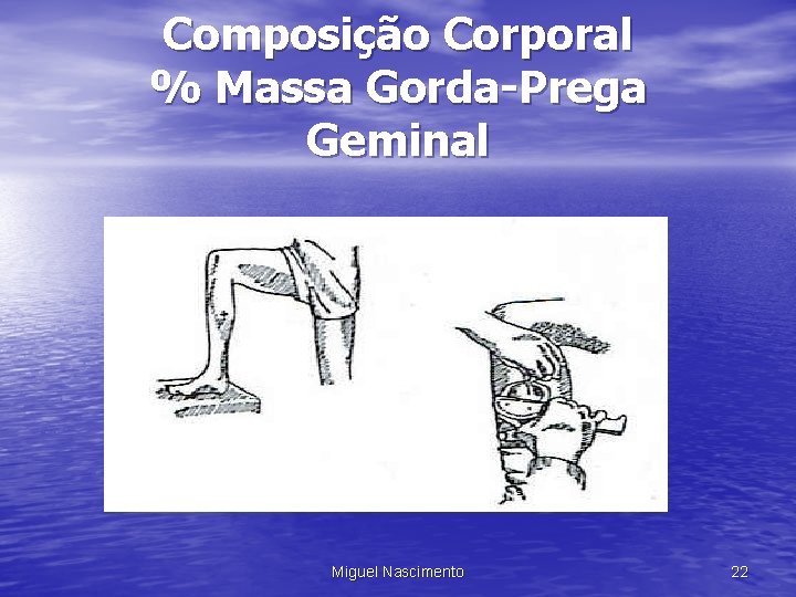 Composição Corporal % Massa Gorda-Prega Geminal Miguel Nascimento 22 