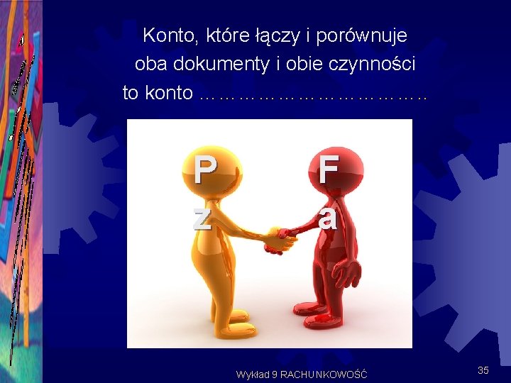 Konto, które łączy i porównuje oba dokumenty i obie czynności to konto ………………. .