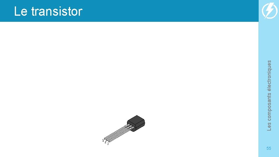 Les composants électroniques Le transistor 55 