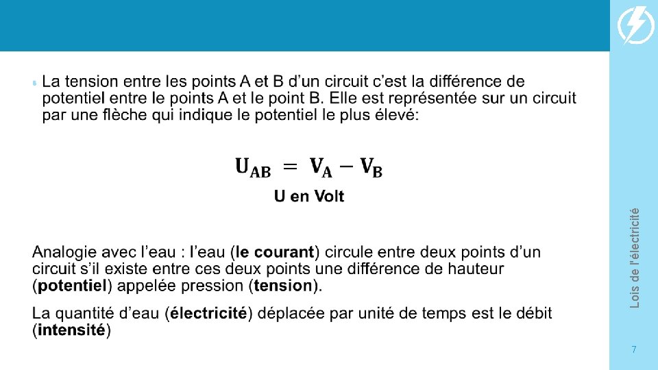 Lois de l'électricité • 7 