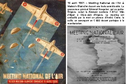 15 avril 1951 – Meeting National de l’Air à Maison-Blanche devant une foule considérable.