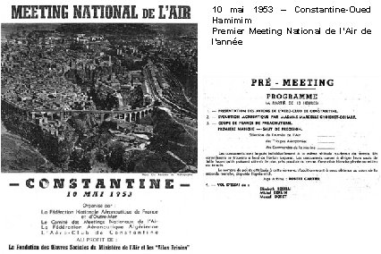 10 mai 1953 – Constantine-Oued Hamimim Premier Meeting National de l’Air de l’année 