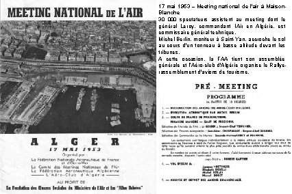 17 mai 1953 – Meeting national de l'air à Maison. Blanche 30 000 spectateurs