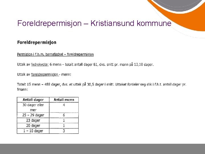 Foreldrepermisjon – Kristiansund kommune 