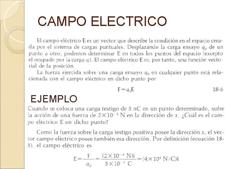 CAMPO ELECTRICO EJEMPLO 